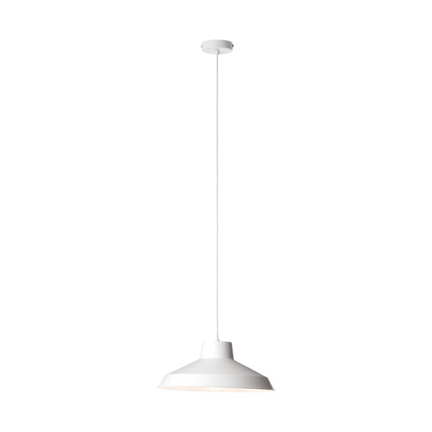 Brilliant Maneo - hanglamp - Ø 35 x 116 cm - mat wit