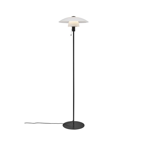 Nordlux Verona - staanlamp - 150 cm - opaal wit en zwart