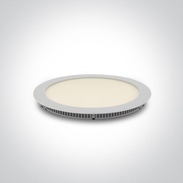 ONE Light Round Recessed Panels - inbouw plafondverlichting - Ø 22,3 x 2,2 cm - 18W LED incl. - IP40 - wit - CCT