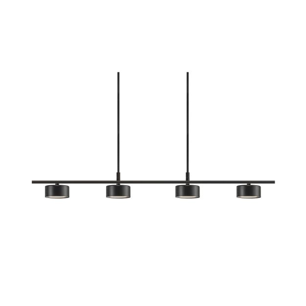 Nordlux Clyde - hanglamp - 115 x 8,5 x 209,3 cm - 3 stappen dimmer - 4 x 5W LED incl. - zwart