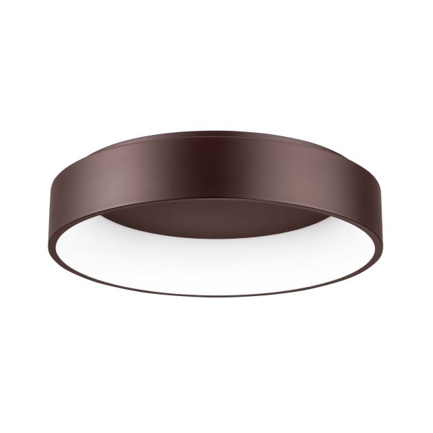 Nova Luce Rando - plafondverlichting - Ø 60 x 13 cm - 42W LED incl. - koffie bruin