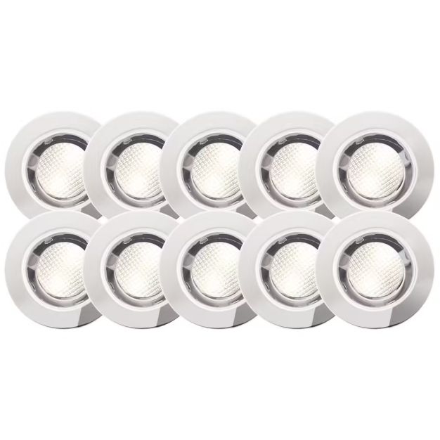 Brilliant Kozi 30 - set van 10 - inbouwspots - Ø 30 mm, Ø 22 mm inbouwmaat - 0,15W LED incl. - IP44 - warm wit (laatste stuks!)