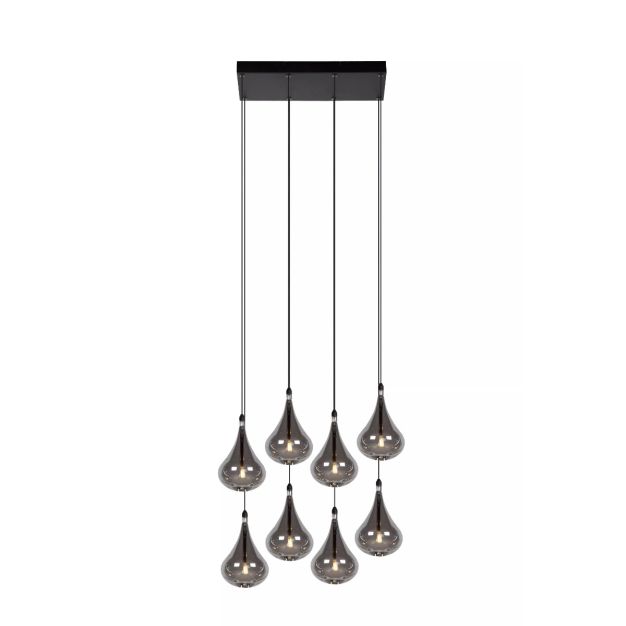 Lucide Tears - hanglamp - 49,5 x 24,5 x 154 cm - gerookt