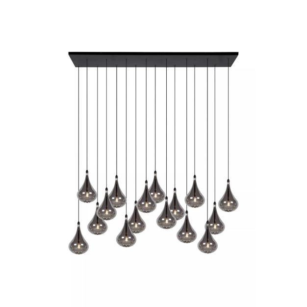 Lucide Tears - hanglamp - 102 x 23 x 154 cm - gerookt