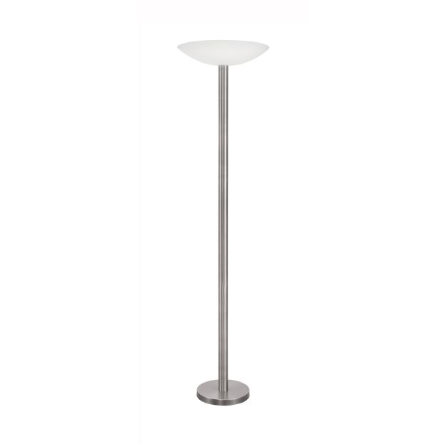 Nova Luce Rocco - staanlamp - Ø 45,5 x 181 cm - 30W dimbare LED incl. - satijn nikkel