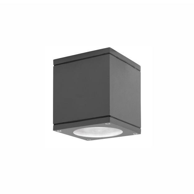 Nova Luce Cerise - buiten plafondlamp - 8,6 x 8,6 x 9 cm - IP54 - donkergrijs