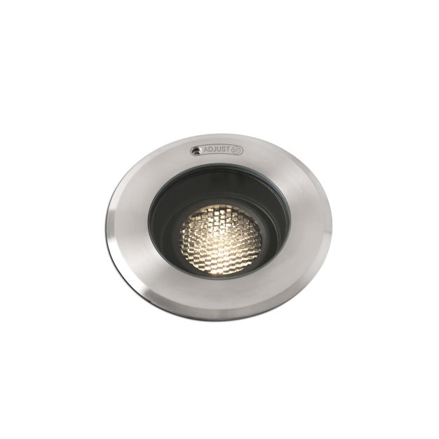 Faro Geiser Orientable - ronde grondspot voor buiten - Ø 130 mm, Ø 116 mm inbouwmaat - 7W LED incl. - IP67 - satijn inox