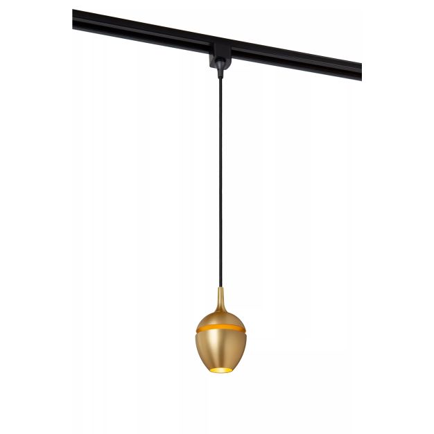 Lucide Track Preston Hanglamp - 1-fase Railsysteem - Ø 9 x 130 cm - goud