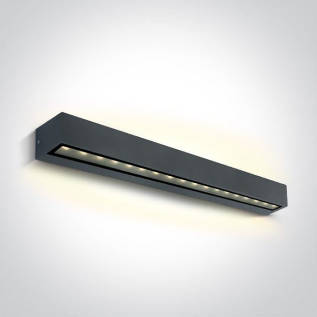 ONE Light Linear Outdoor Series Double Sided - wandlamp - 50 x 7,6 x 6,6 cm - 2 x 13W LED incl. - IP65 - antraciet