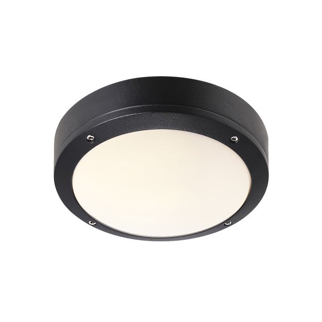 Nordlux Desi 22 - buiten wandverlichting - Ø 22,3 x 7 cm - IP44 - zwart