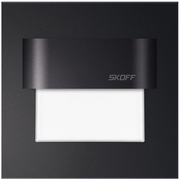 Skoff Tango Stick LED -  opbouw wandverlichting - 73 x 73 mm  - zwart - 10V - 3000K