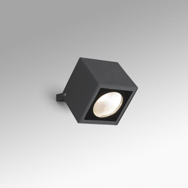 Faro Oki - buiten wandverlichting - 10,5 x 9,5 x 10,5 cm - 20W LED incl. - IP65 - donkergrijs