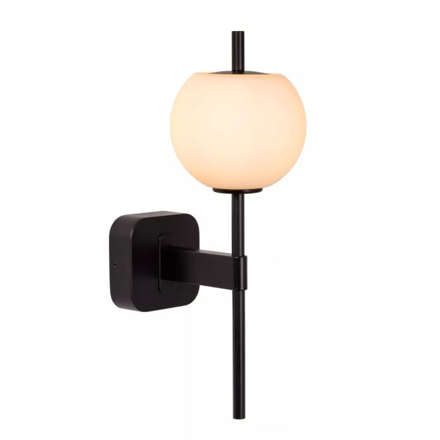 Lucide Elda - wandlamp - 18,4 x 12 x 34,5 cm - IP44 - zwart