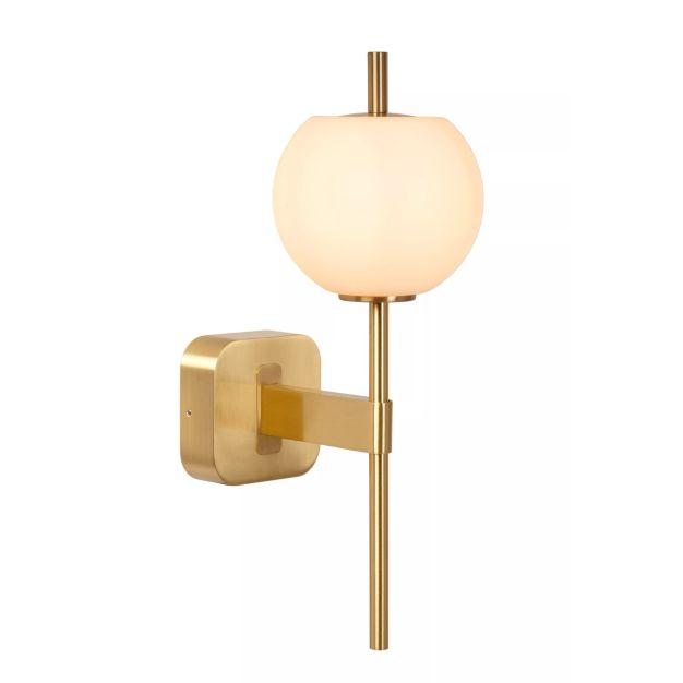 Lucide Elda - wandlamp - 18,4 x 12 x 34,5 cm - IP44 - goud