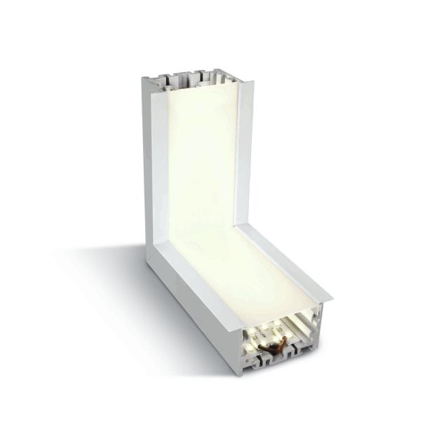 ONE Light Recessed LED Linear Profiles - hoek van plafond tot muur voor 38152R - 16,4 x 7 x 6 cm - 10W LED incl. - wit - witte lichtkleur