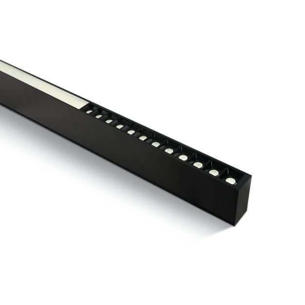 ONE Light LED Linear Profiles - plafond/hanglamp - 120 x 7 x 3,5 cm - 40W LED incl. - zwart - witte lichtkleur