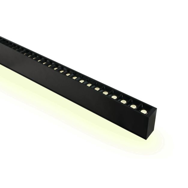 ONE Light LED Linear Profiles - hanglamp - 130 x 7 x 3,5 cm - 40W + 20W LED incl. - zwart - warm witte lichtkleur