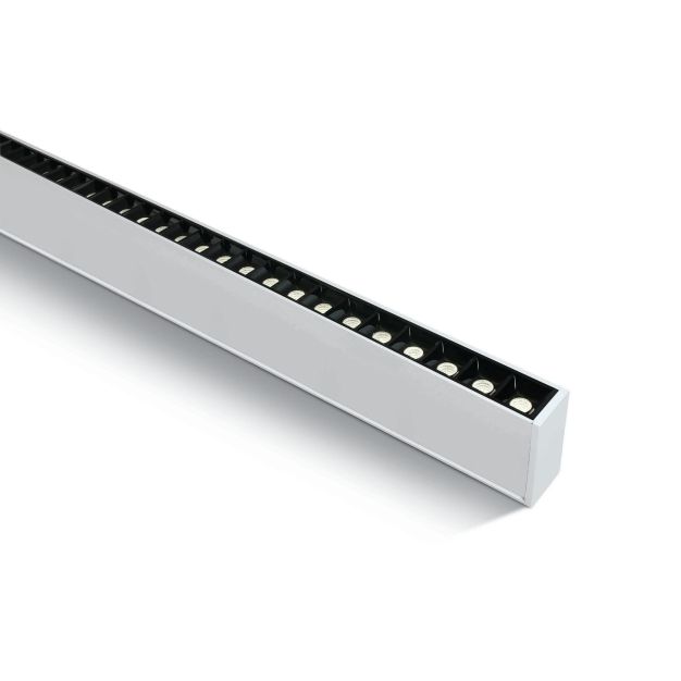 ONE Light LED Linear Profiles - plafond/hanglamp - 130 x 7 x 3,5 cm - 40W LED incl. - wit - warm witte lichtkleur