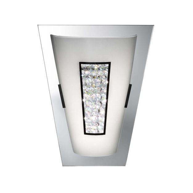 Searchlight Wall - wandverlichting - 24 x 30 cm - 8W LED incl. - chroom