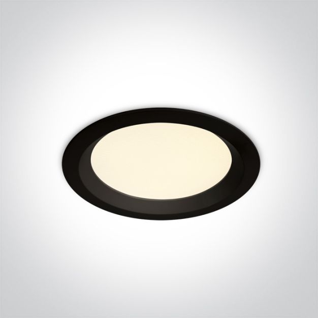 ONE Light UGR19 CCT V Range - inbouw plafondverlichting - Ø 135 x 48 mm - 13W LED incl. - IP44 - zwart