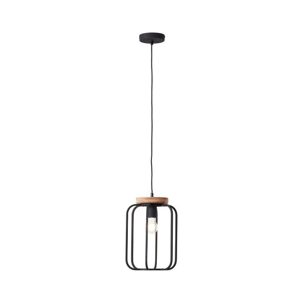 Brilliant Tosh - hanglamp - Ø 25 x 147 cm - zwart en bruin