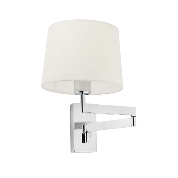 Faro Artis - wandverlichting - 21,5 x 43 x 16 cm - beige en chroom