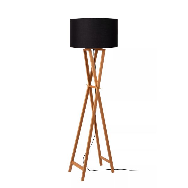 Lucide Trafalgar - vloerlamp - Ø 48 x 157 cm - zwart