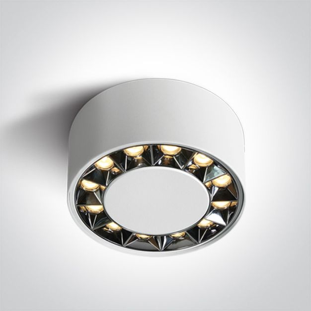 ONE Light Dark Light Mirror Cylinders - plafondlamp - Ø 11,6 x 5,8 cm - 20W LED incl. - wit