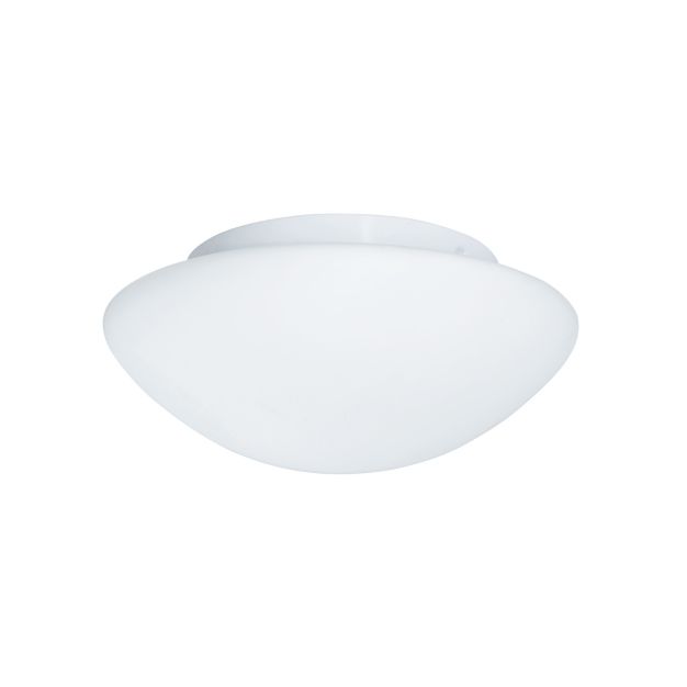 Searchlight Bathroom Flush - plafondlamp badkamer - Ø 28 x 11,5 cm - IP44 - opaal wit