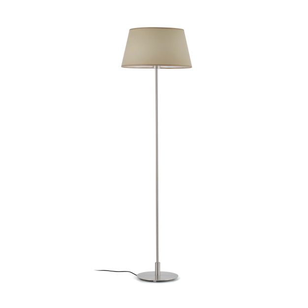 Faro Mitic - staanlamp - 150 cm - nikkel en beige