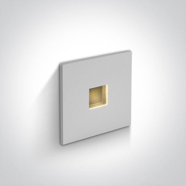 ONE Light Indoor/outdoor Decorative Wall Recessed - inbouw wandverlichting - 3,7 x 3,7 x 2,2 cm - 1W LED incl. - IP54 - wit