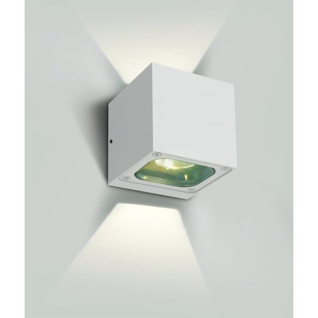 ONE Light Cube Wall Lights Up & Down - buiten wandverlichting - 10 x 10 x 10 cm - 6W LED incl. - IP65 - wit