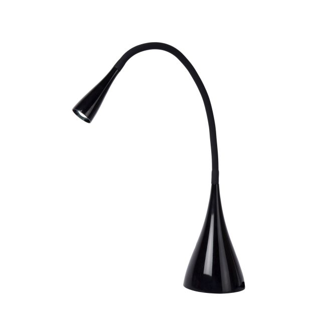 Lucide Zozy - tafellamp - Ø 11,2 x 48,5 cm - 4W LED incl. - 3 stappen dimbaar - zwart