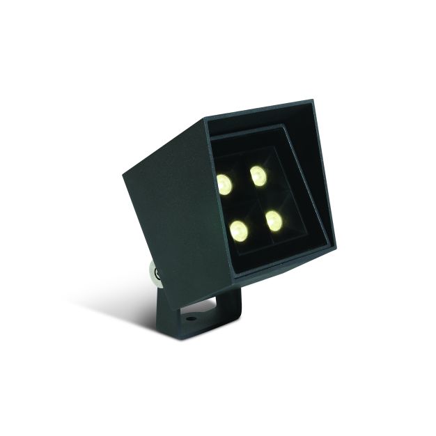 ONE Light Garden Square Spots - grondspot op piek- 8 x 8 x 10 cm - 6W LED incl. - IP65 - antraciet