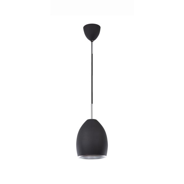 Nova Luce Piccolo - hanglamp - Ø 17 x 120 cm - mat zwart