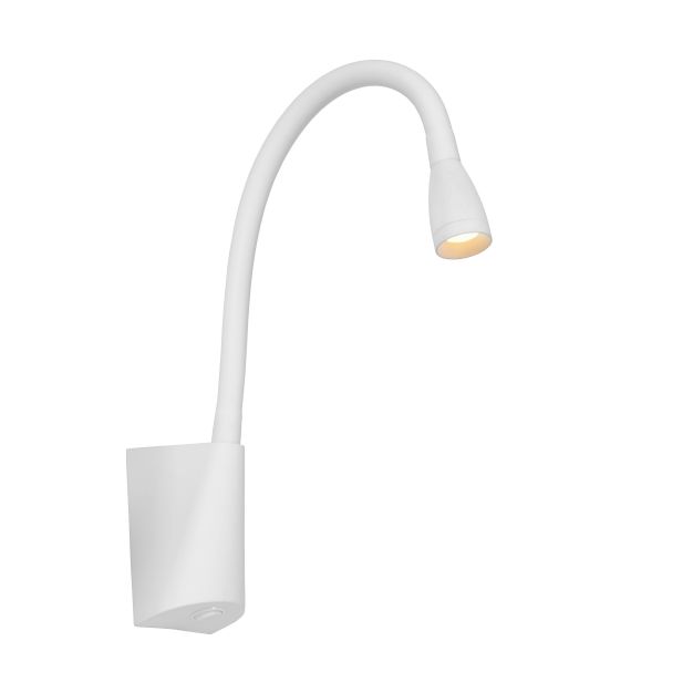 Lucide Galen - bedlamp - 62 x 35 x 25 cm - 3W LED incl. - wit