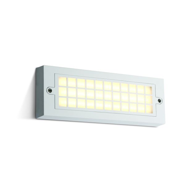 ONE Light Outdoor Wall Bricks - buiten wandverlichting - 25,5 x 9 x 3 cm - 6W LED incl. - IP65 - wit