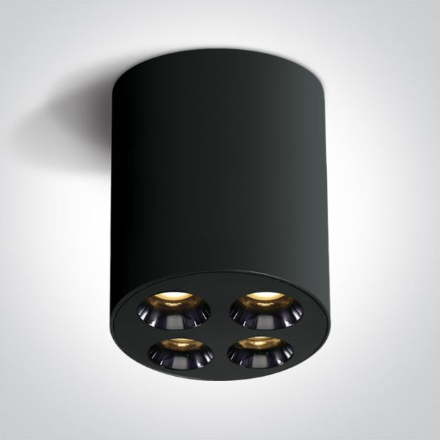 ONE Light Dark Light Ceiling Lights - opbouwspot 4L - Ø 7,2 x 8,3 cm - 10W LED incl. - zwart