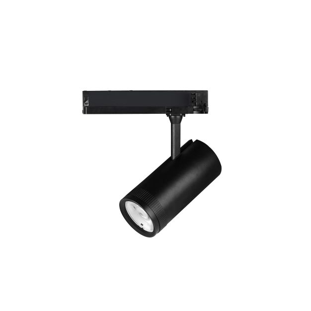 Nova Luce Kors - 3-fase railspot - Ø 8,5 x 18 cm - 38W LED incl. - zandzwart