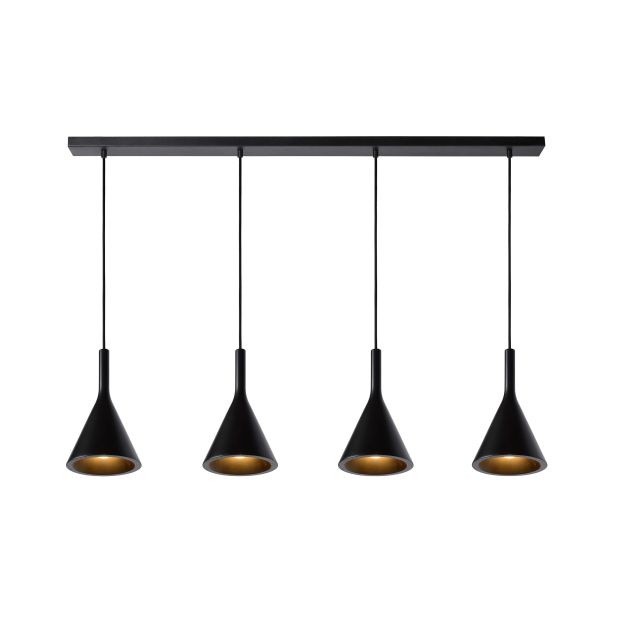 Lucide Gipsy - hanglamp - 120 x 17 x 159 cm - zwart