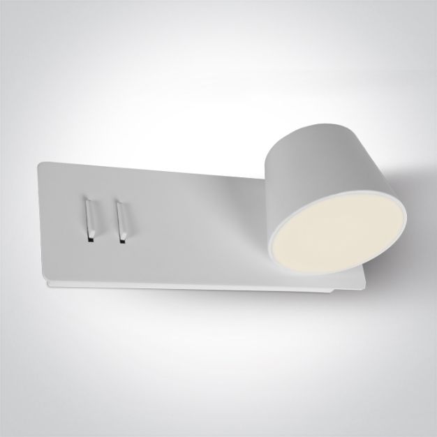 ONE Light Reading Spots - wandverlichting met schakelaar - 22 x 12 x 8 cm - 6W + 4W LED incl. - wit