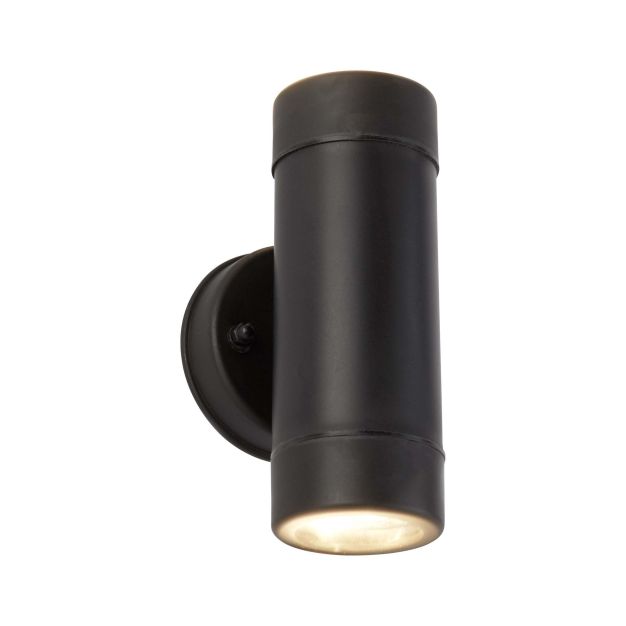 Searchlight Oakham - buiten wandverlichting - 8 x 16 cm - 2 x 3W LED incl. - IP44 - zwart