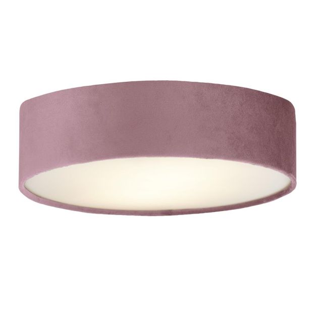 Searchlight Drum - plafondlamp - Ø 50 x 10 cm - roze