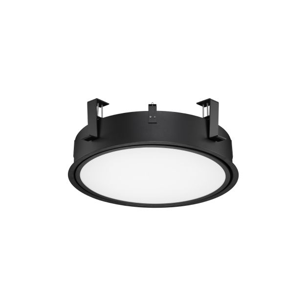 Nova Luce Perfect Profile Trimless - inbouwspot - Ø 440 mm, 420 mm inbouwmaat - 24W dimbare LED incl. - 3000K - zwart