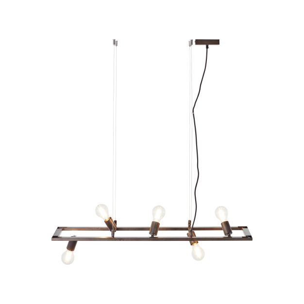 Brilliant Kalla - hanglamp - 100 x 28 x 100 cm - antiek en zwart