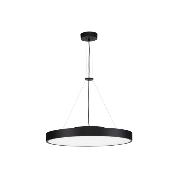 Nova Luce Perfect Profile - hanglamp - Ø 40 x 120 cm - 24W dimbare LED incl. - zwart