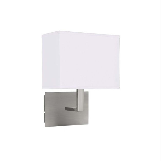 Searchlight Wall - wandverlichting met schakelaar - 20 x 25,5 cm - mat nikkel