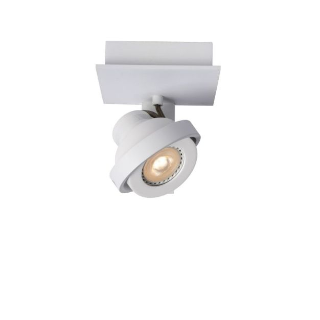 Lucide Landa - opbouwspot - 11,5 x 11,5 x 12,5 cm - 5W dimbare LED incl. - dim to warm - wit