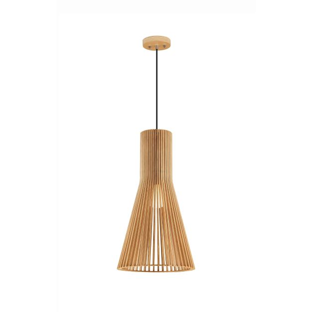 Nova Luce Plade - hanglamp - Ø 25 x 182 cm - bruin en zwart