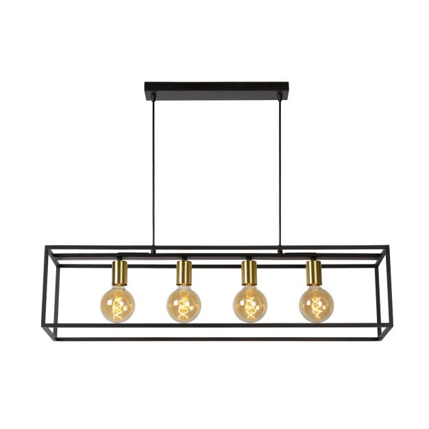 Lucide Ruben - hanglamp - 92 x 22 x 152 cm - zwart